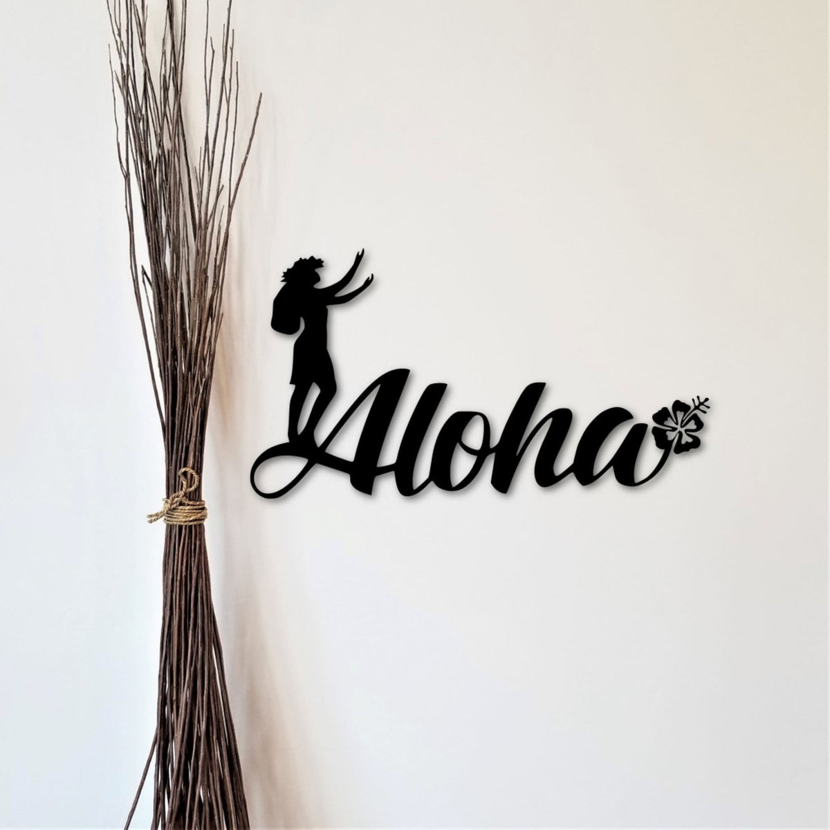Aloha Sign Aloha Wall Sign With Hula Metal Signs Hawaiian Decor Beach House Decor Hawaii Signtropical Decor