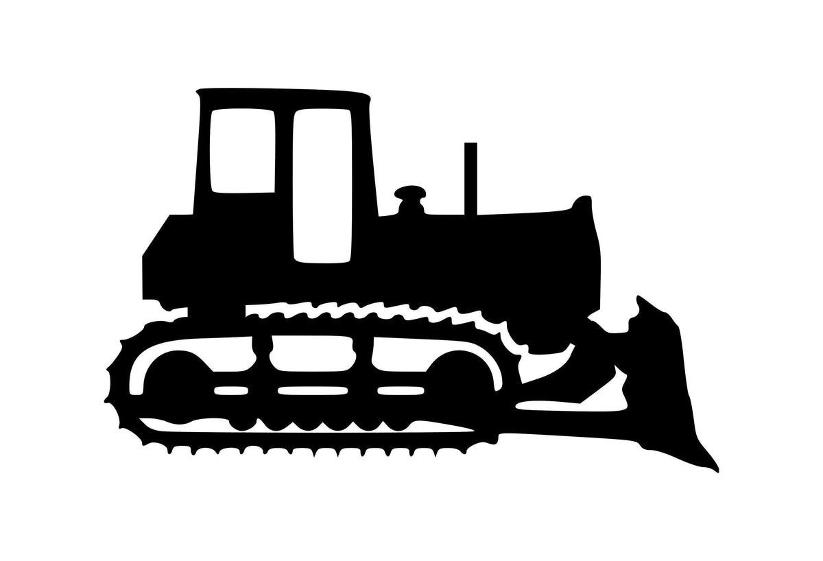 Bull Dozier Metal Sign Custom Metal Bull Dozier Tractor Heavy Equipment Metal Sign