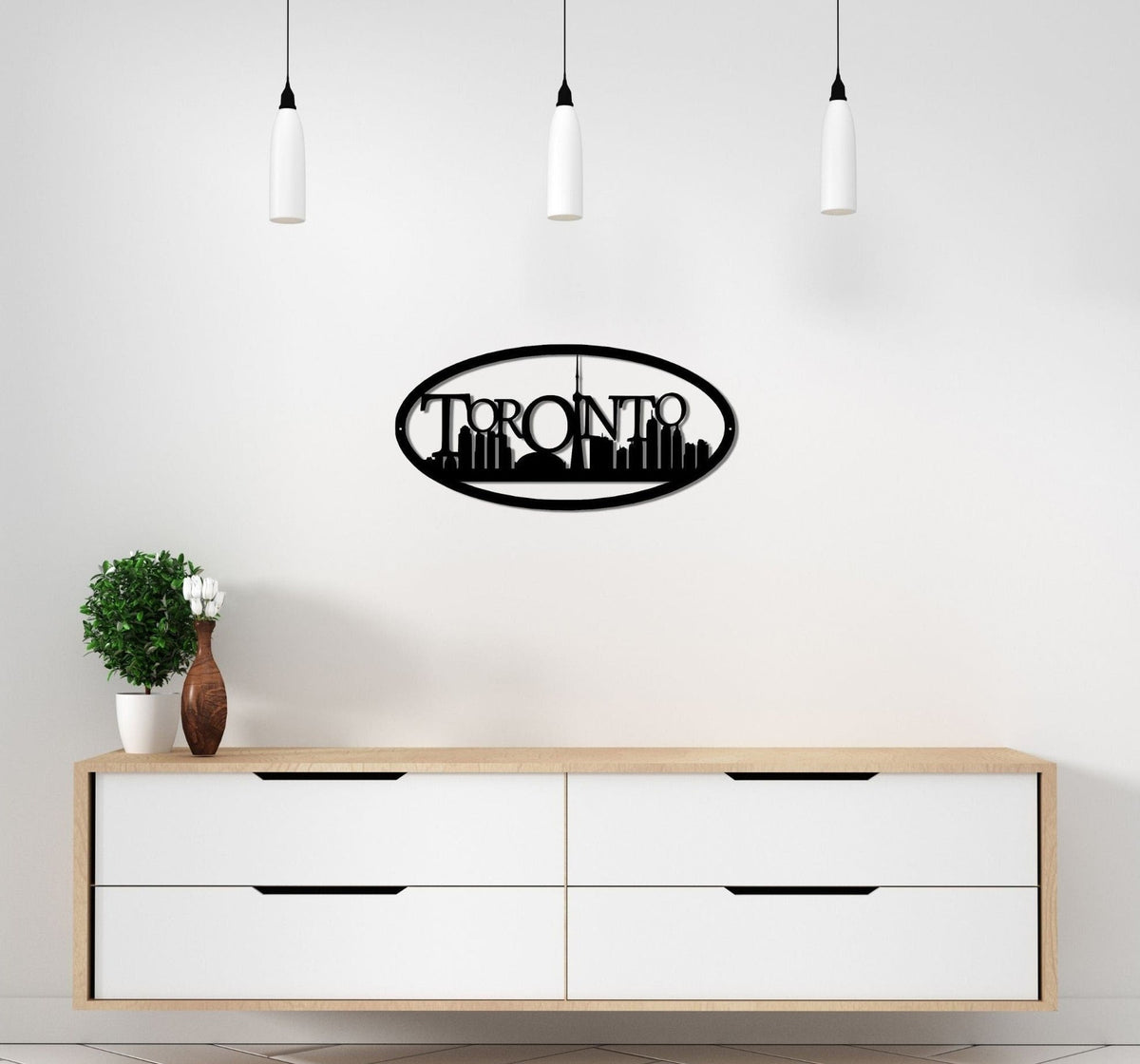 Toronto Skyline Metal Sign Decor Toronto Metal Decor Cn Tower Decor Outdoor / Indoor Metal Decor Non Rust Metal Decor City Of Toronto