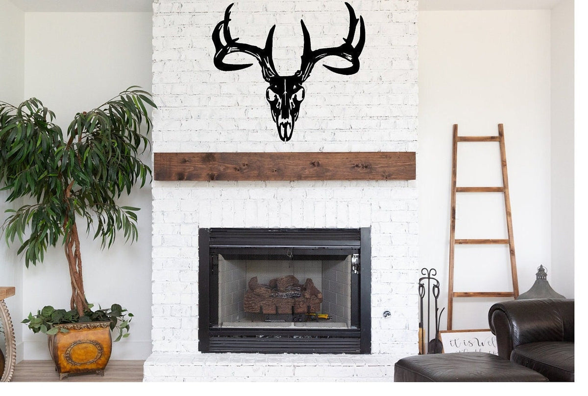Deer Skull Metal Sign Cutout Cut Metal Sign Wall Metal Art