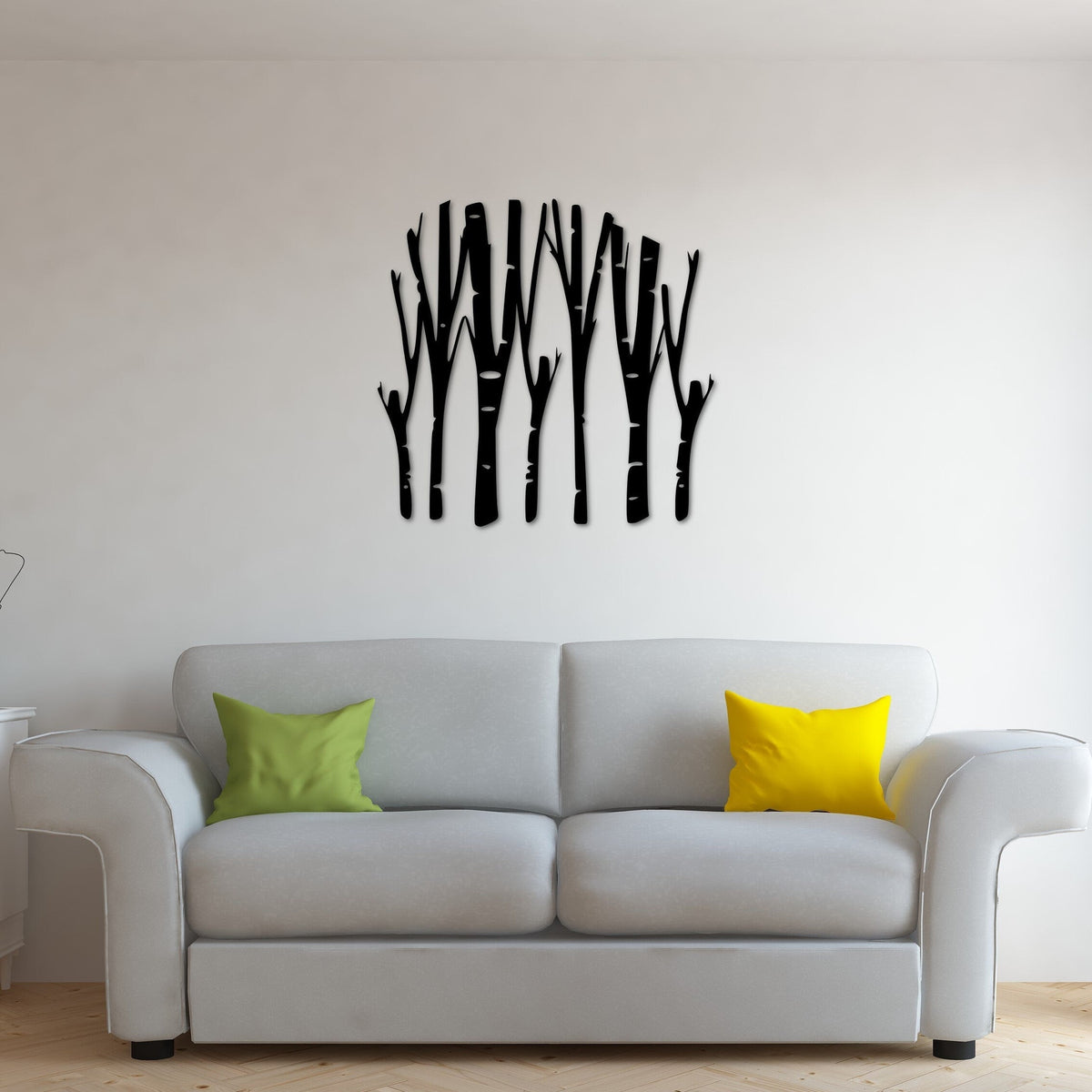 Birch Trees Wall Decor Modern Metal Rustic Birch Tree Decor Aspen Trees Nature Decor Metal Trees Birch Tree