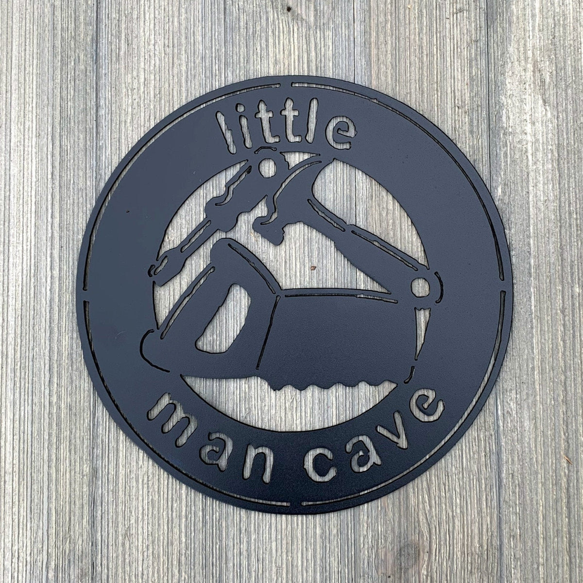 Little Man Cave Metal Sign Cutout Cut Metal Sign Wall Metal Art