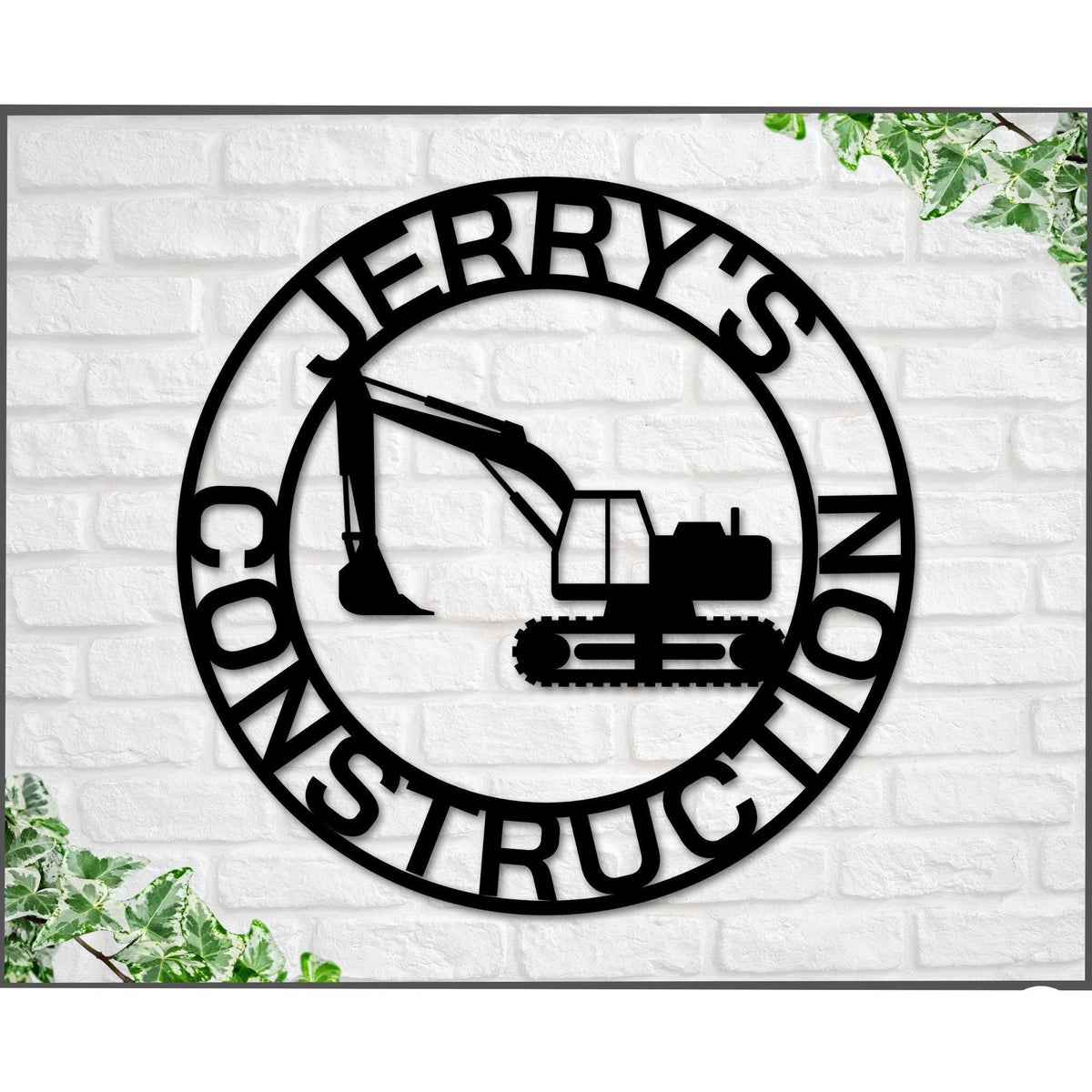 Construction Sign Contractor Sign Business Sign Small Business Sign Construction Business Metal Sign Gift Excavator Sign Metal Sign