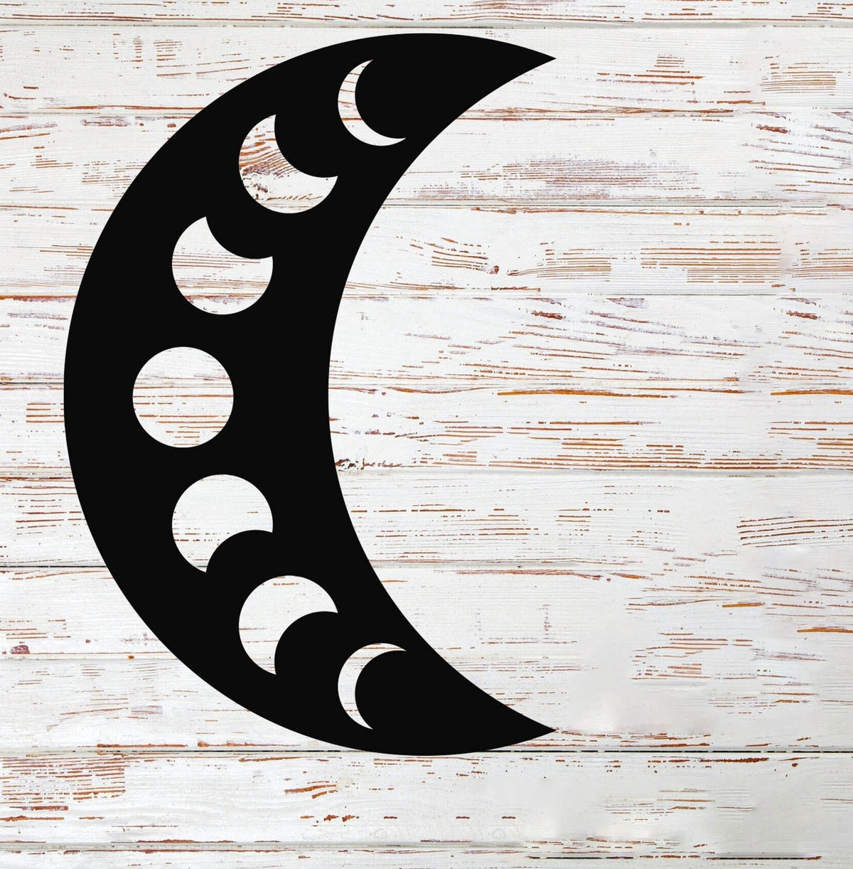 Metal Art Moon Phases Cosmic Boho Decor Modern