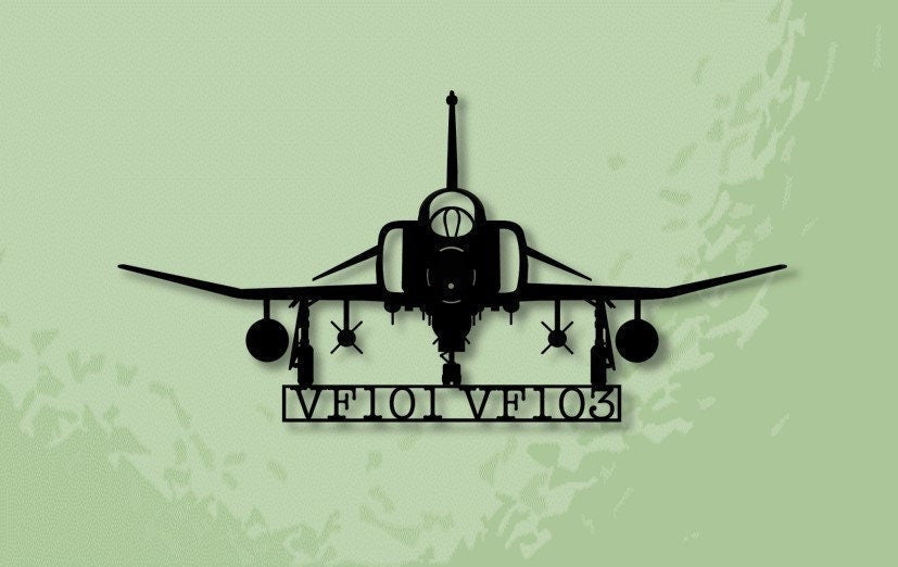 F4 Phantom Vf101 Vf103 Naval Fighter Aircraft Metal Sign Cut Metal Sign Wall Decor