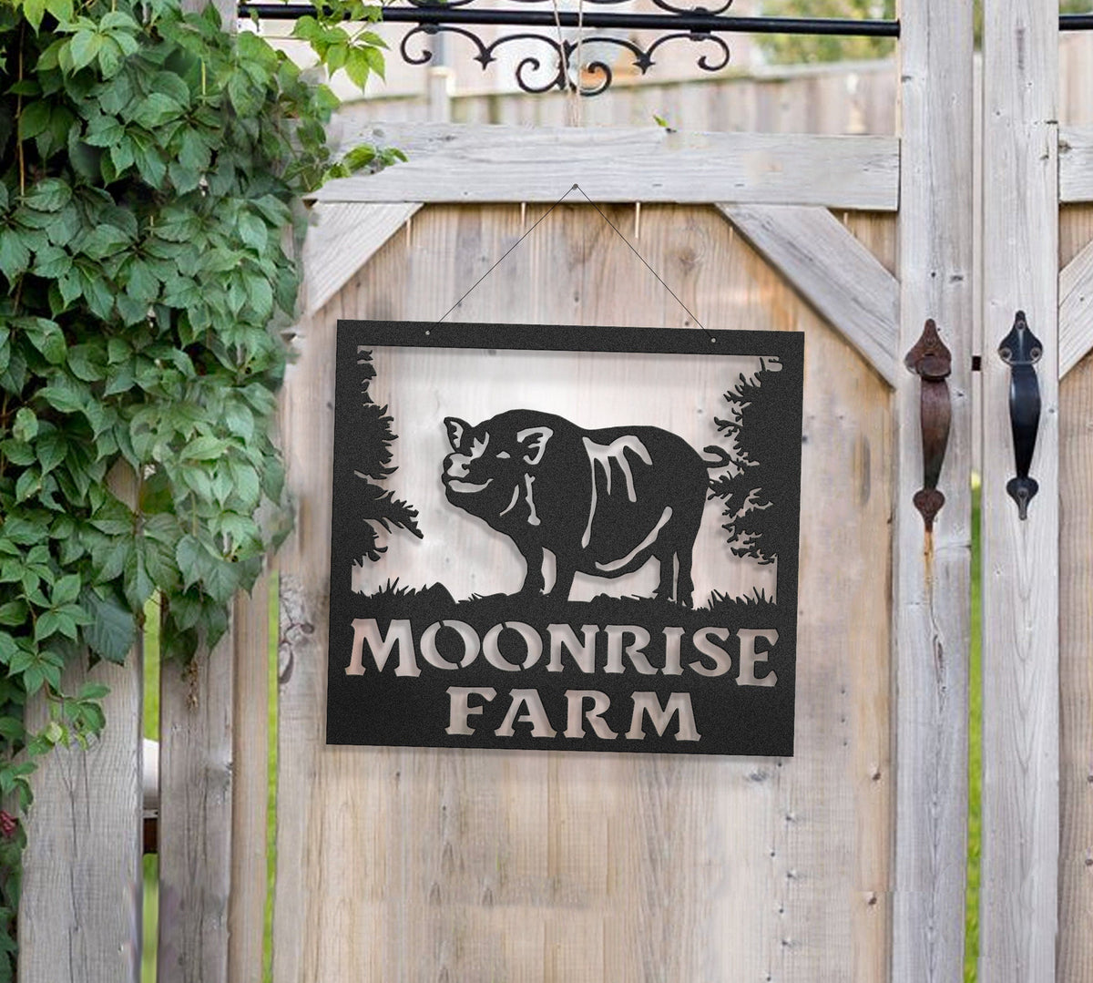 Custom Pot Bellied Pig Sign Pot Belly Pig Indoor Or Outdoor Sign