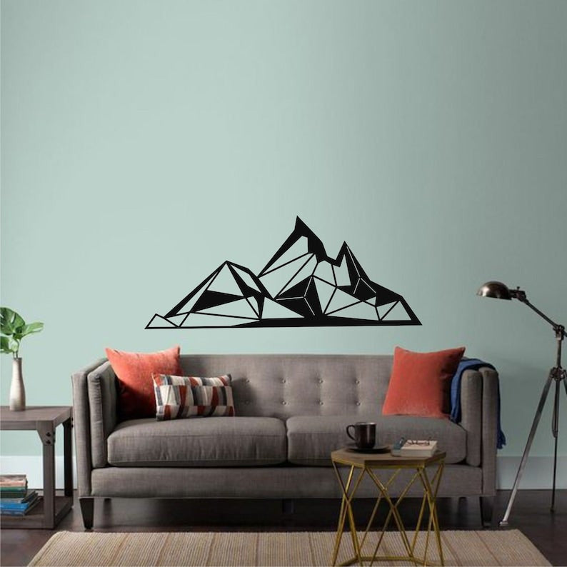 Metal Wall Decormetal Mountain Art Mountain Range Decor Home Living Room Decoration Wall Hangings Mountaineer Gift Metal Sign