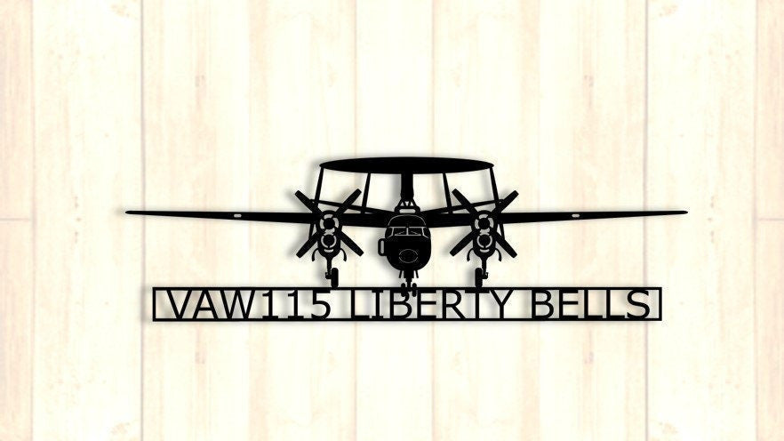 Vaw115 Liberty Bells Airborne Early Warning (aew) Aircraft Metal Sign Cut Metal Sign Wall Decor