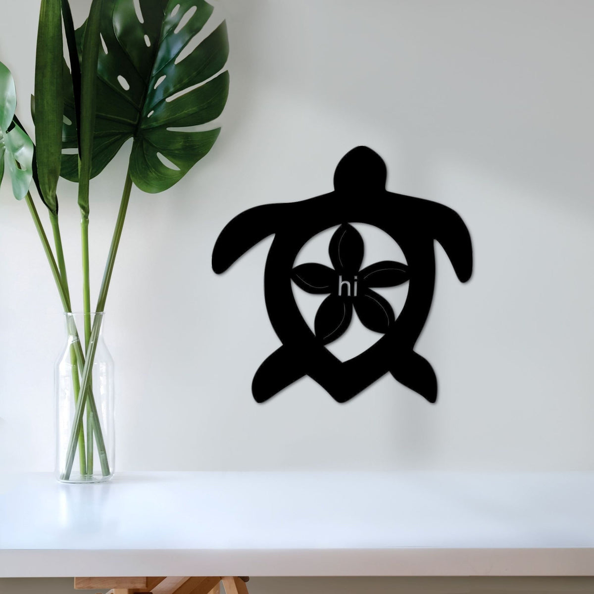 Hawaiian Honu With Plumeria Flower Sea Turtle Decor Ocean Art Hawaiian Decor Hawaii Vacation Gift Turtle Lover Gift