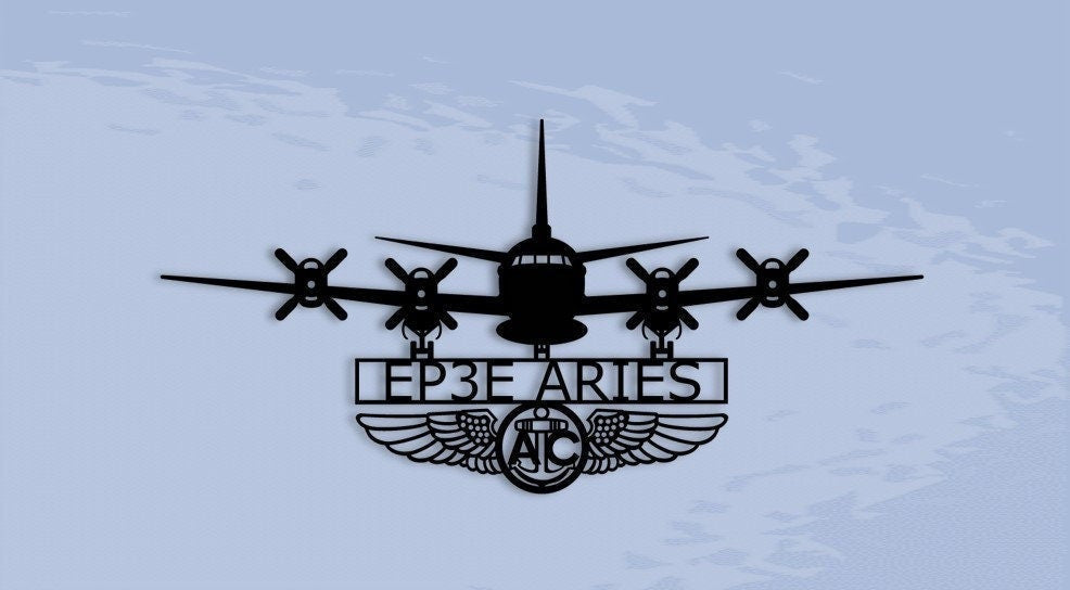 Ep3e Aries With Aircrew Wings Naval Aircraft Metal Sign Cut Metal Sign Wall Decor
