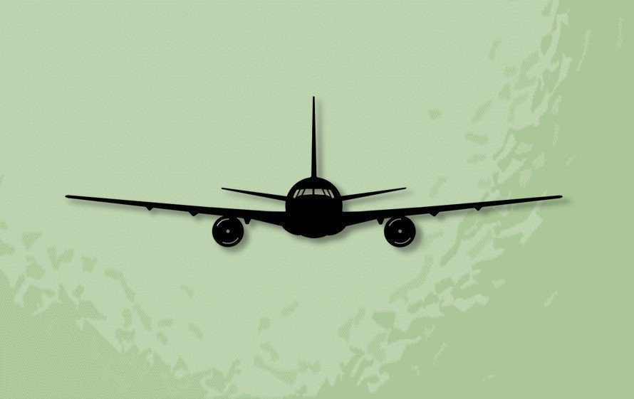 767 Airliner Inflight Metal Sign Cut Metal Sign Wall Decor