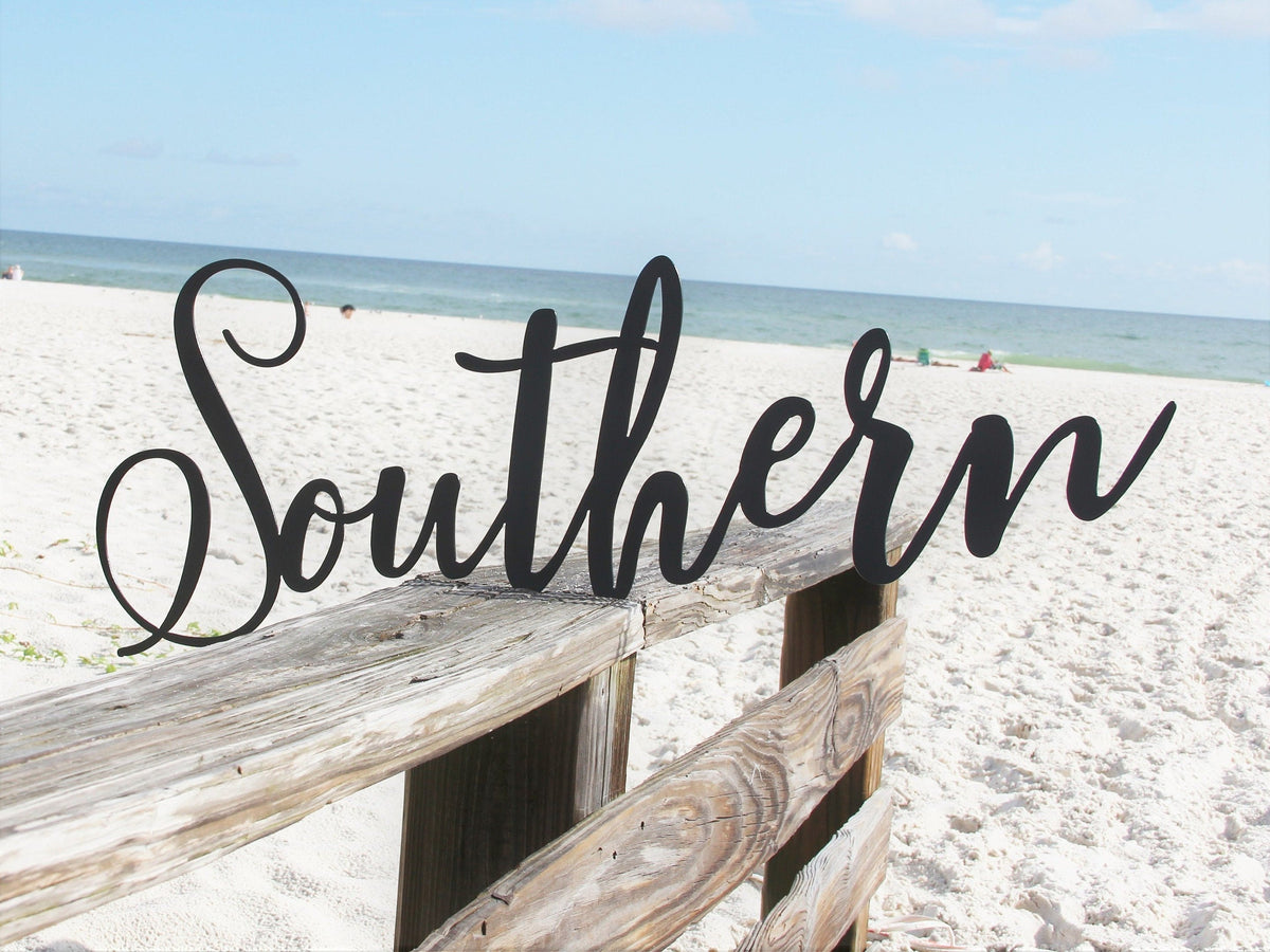 Southern Wall Decor Southern Metal Word Art Southern Charm Word Sign Southern Outdoor Sign Southern