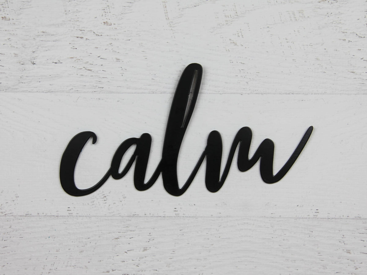 Calm Sign Calm Word Decor Calm Calligraphy Decor