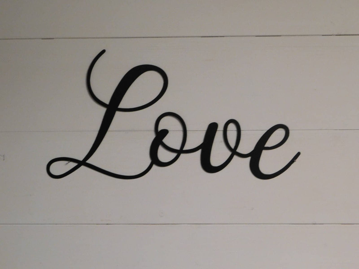 Love Sign Rustic Word Art Sign Wall Decor Metal