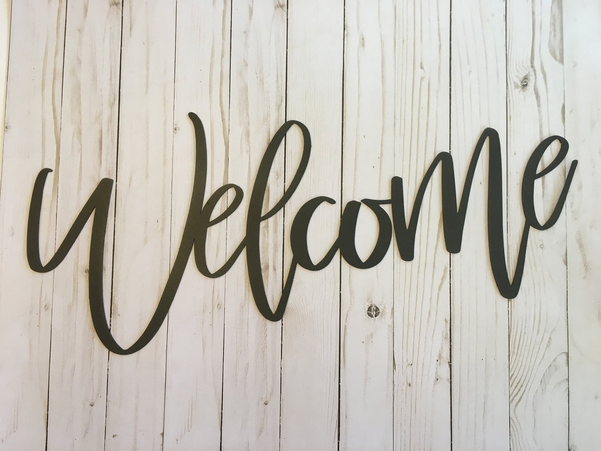 Welcome Metal Sign Metal Words