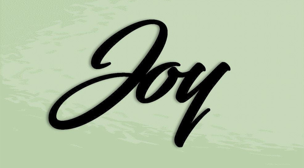 Joy Word Metal Sign Cut Metal Sign Wall Decor