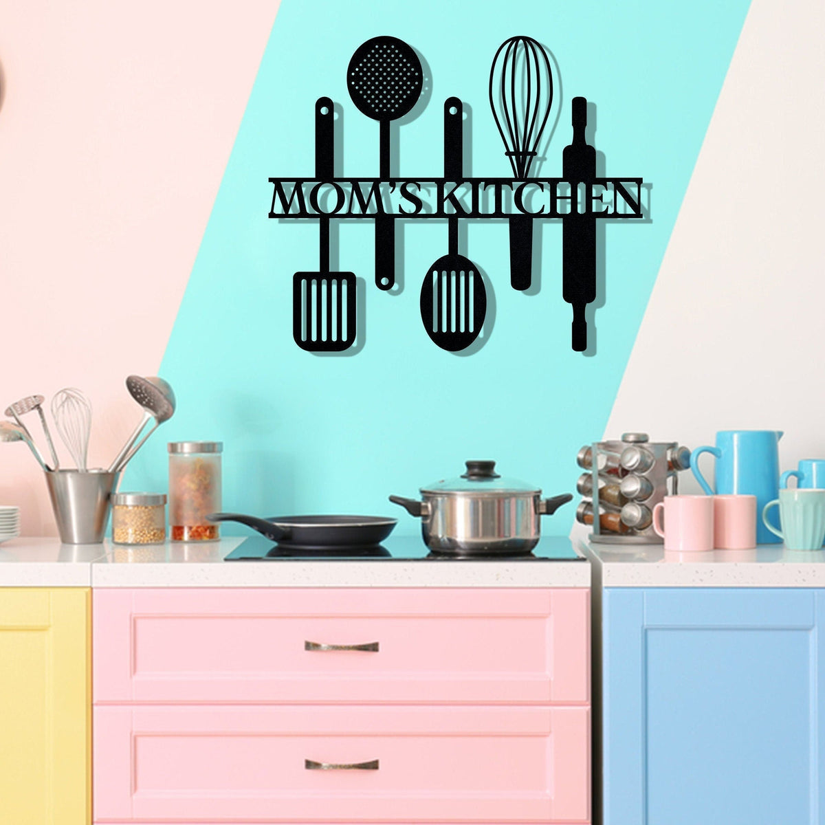 Personalized Mom's Kitchen Kitchen Kitchen Tile Kitchen Signs Kitchen Personalized Gift For Mothers Day