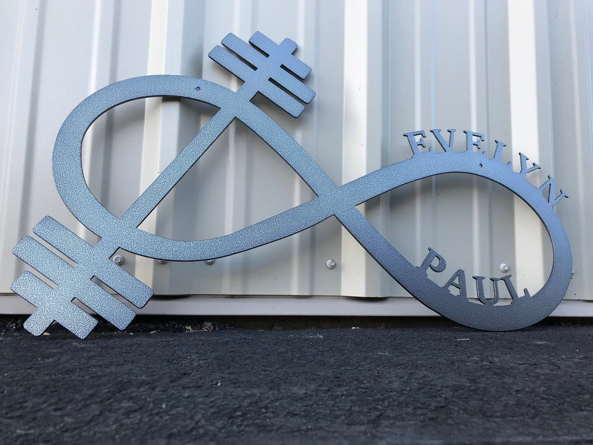 Personalized Infinity Gym Personalized Gym Sign Gym Sign Infinity Barbell Metal Infinity Sign