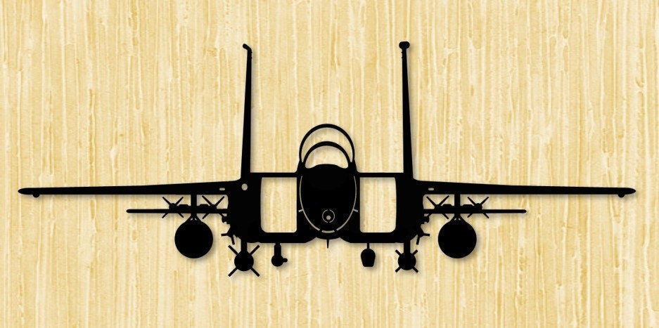 F15 Strike Eagle Air Force Multirole Strike Fighter Aircraft Metal Sign Cut Metal Sign Wall Decor