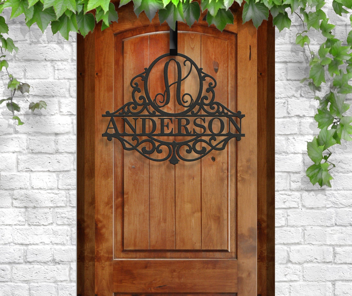 Classy Metal Name Family Gift Door Initial Personalized Metal Sign