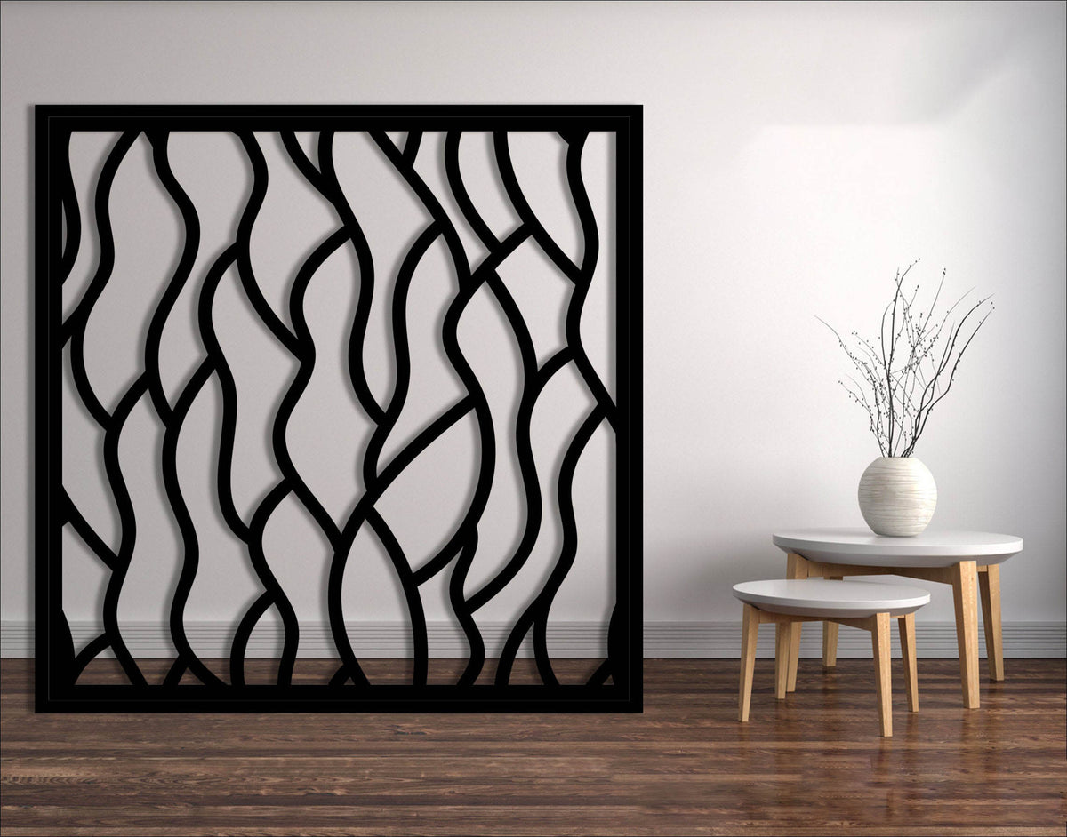 Metal Decorative Panel Fence Privacy Screen Abstract Steel Panel Outdoor Or Indoor Dp22