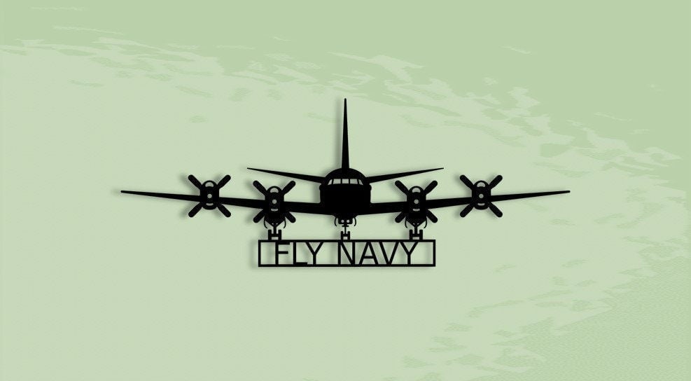 P3 Fly Navy P3 Orion Naval Aircraft Metal Sign Cut Metal Sign Wall Decor