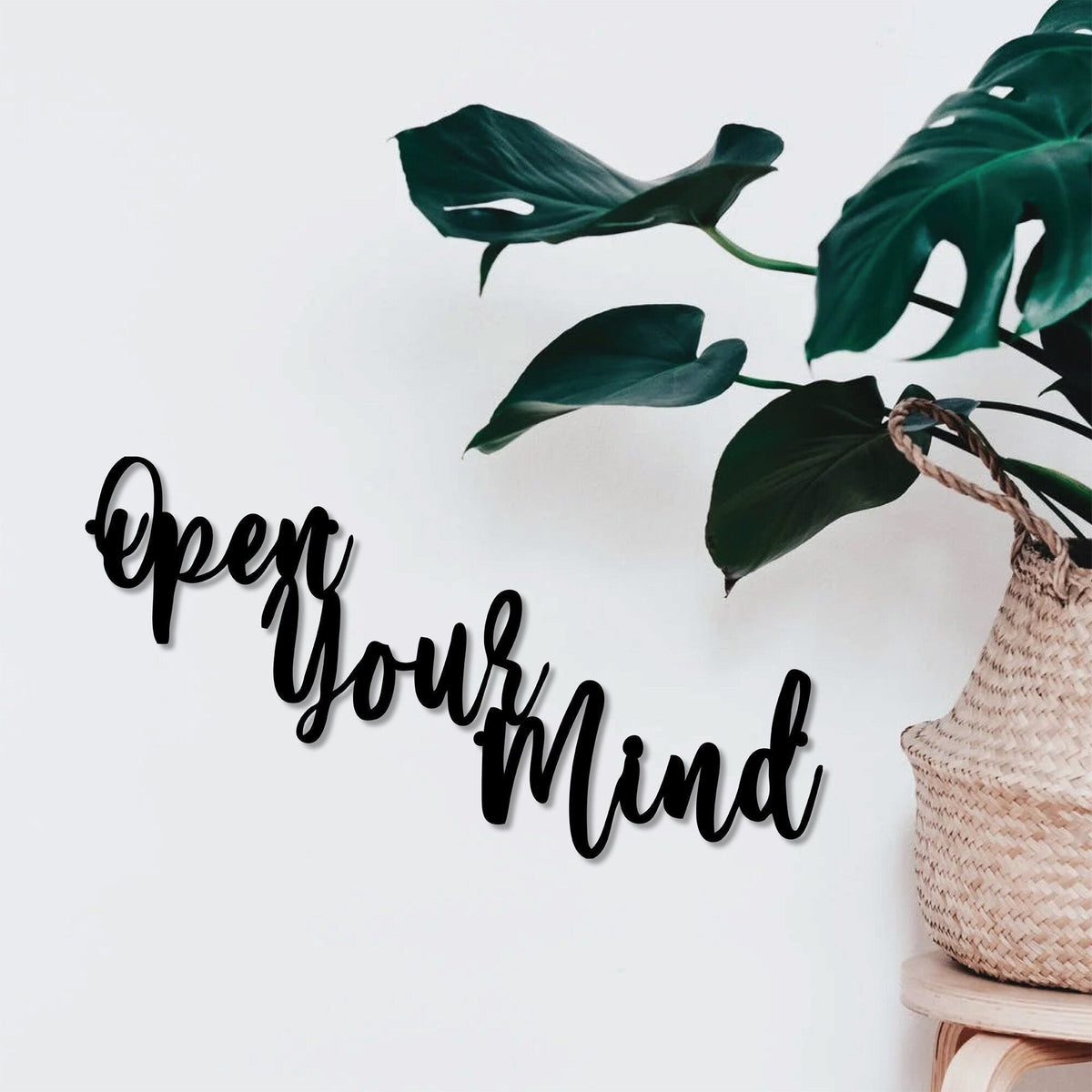 Metal Quote Laser Cut Metal Quotation Positive Quote Quote Metal Art Open Your Mind Wall Art