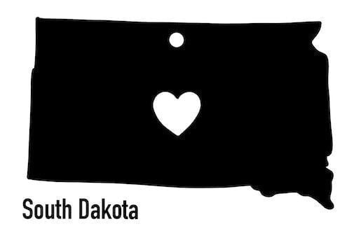 South Dakota State Ornament Cut Metal Sign Wall Decor Metal Sign Metal Art