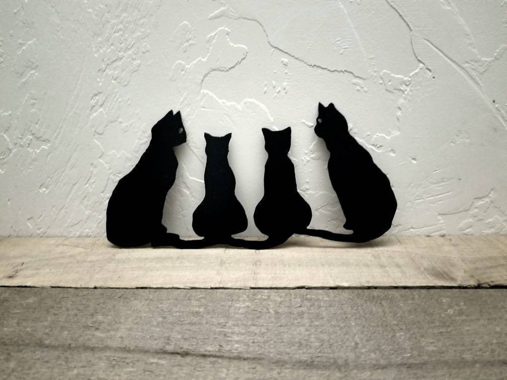 Cat Cat Decor Group Of 3 Cats Animal Decor Cat Gifts Animal Wall Decor Cat Lover Gift Idea Halloween Decoration