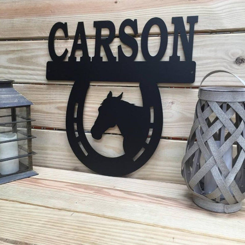 Personalized Horse Stall Sign Horse Stall Nameplate Metal Sign