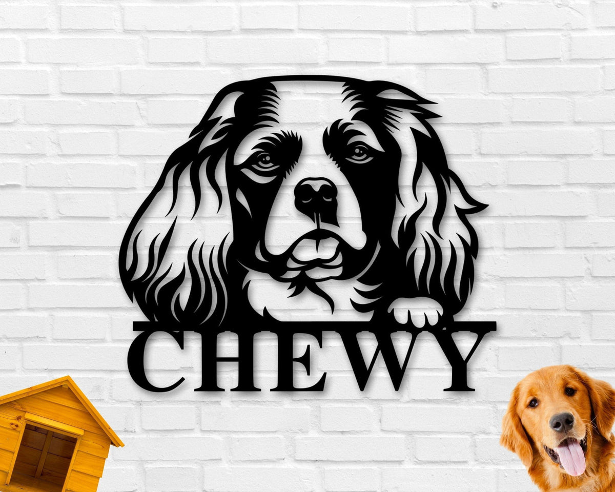 King Charles Spaniel Dog Sign King Charles Spaniel Metal Sign King Charles Spaniel Name Sign Pet Name Sign Dog Lover Sign Gift For Pet