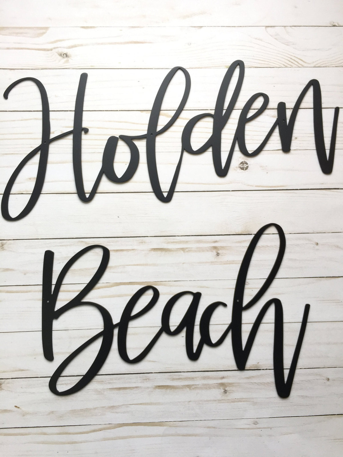 Holden Beach Metal Sign Beach House Decor Beach House Gift Metal Words Holden Beach Sign