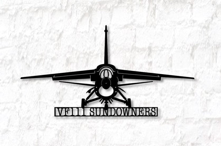 F8 Crusader Vf111 Sundowners Metal Sign Cut Metal Sign Wall Decor