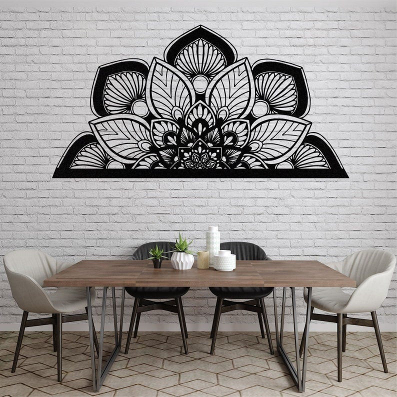 Metal Wall Decor Metal Mandala Decor Namaste Bohemian Yoga Decor Metal Mandala Art Home Living Room Bedroom Decoration
