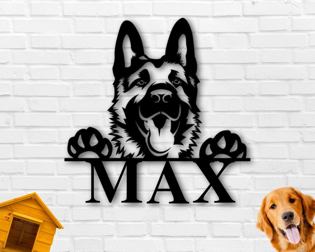 Name Sign Pet Name Sign Dog Lover Sign Gift For Pet Owner Dog Metal Sign Metal Dog Sign Dog House Sign Sign For Dog House Metal Art