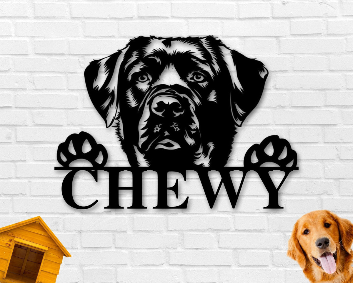 Black Labrador Dog Sign Black Labrador Metal Sign Black Labrador Name Sign Pet Name Sign Dog Lover Sign Gift For Pet