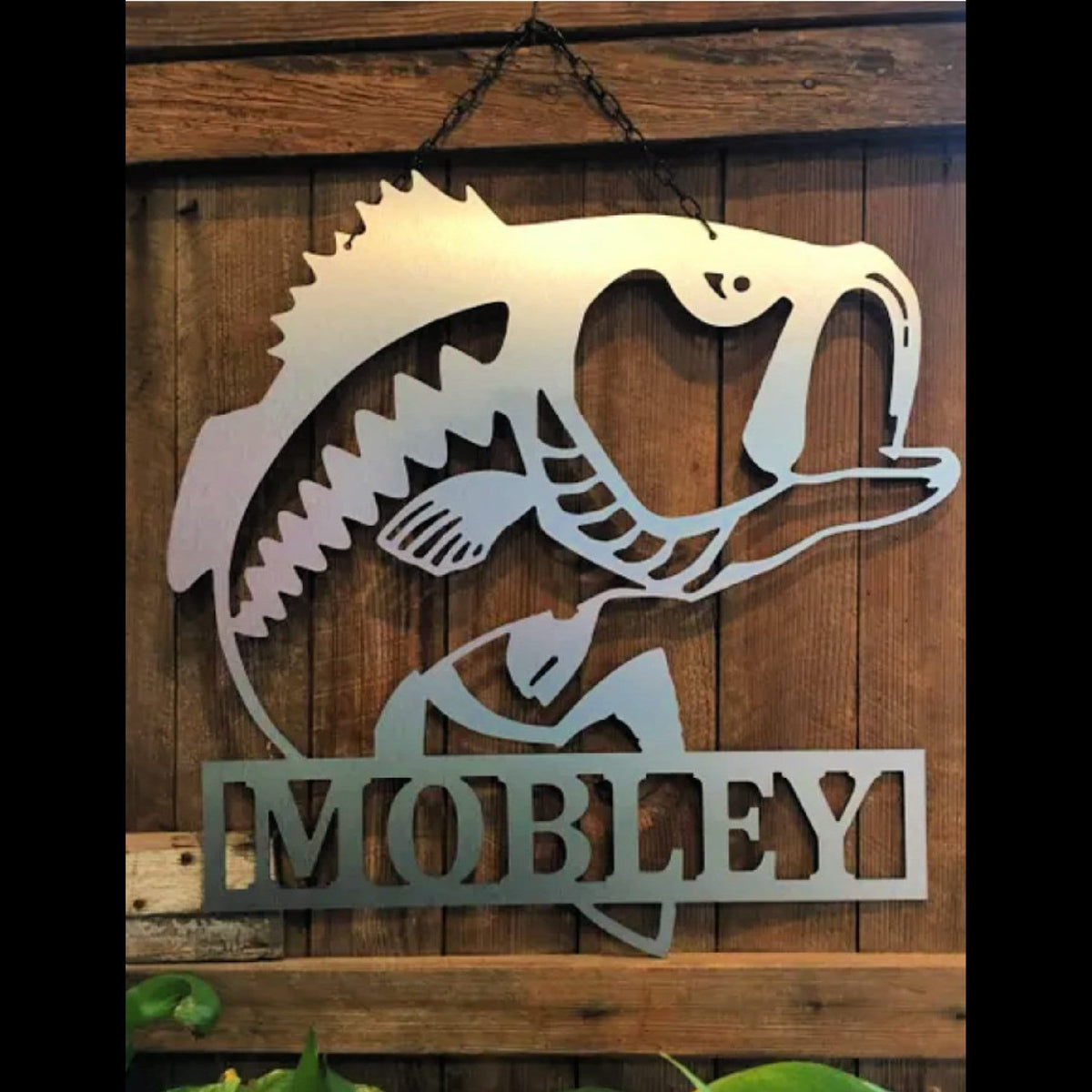 Bass Fishing Gift Idea Fisherman Sign Gifts Cut Metal Sign Wall Metal Sign