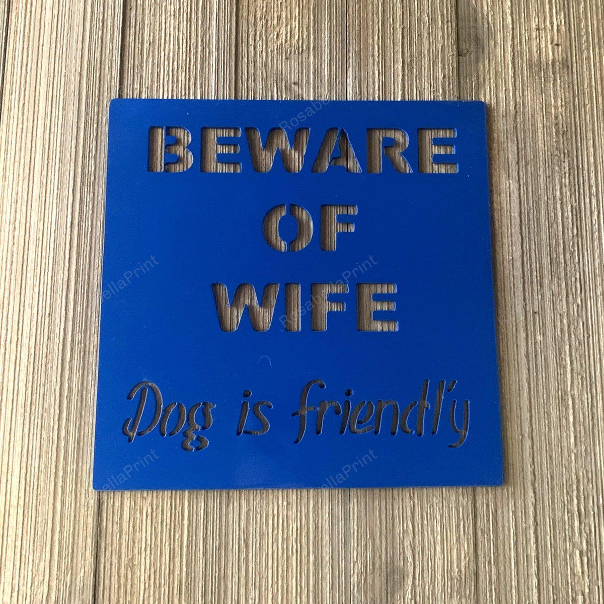 Beware Of Wife Metal Sign Cutout Cut Metal Sign Wall Metal Art