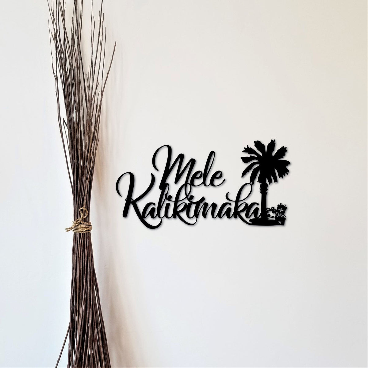 Mele Kalikimaka Sign Hawaiian Merry Christmas Sign Hawaii Decor Island Art Christmas Decor