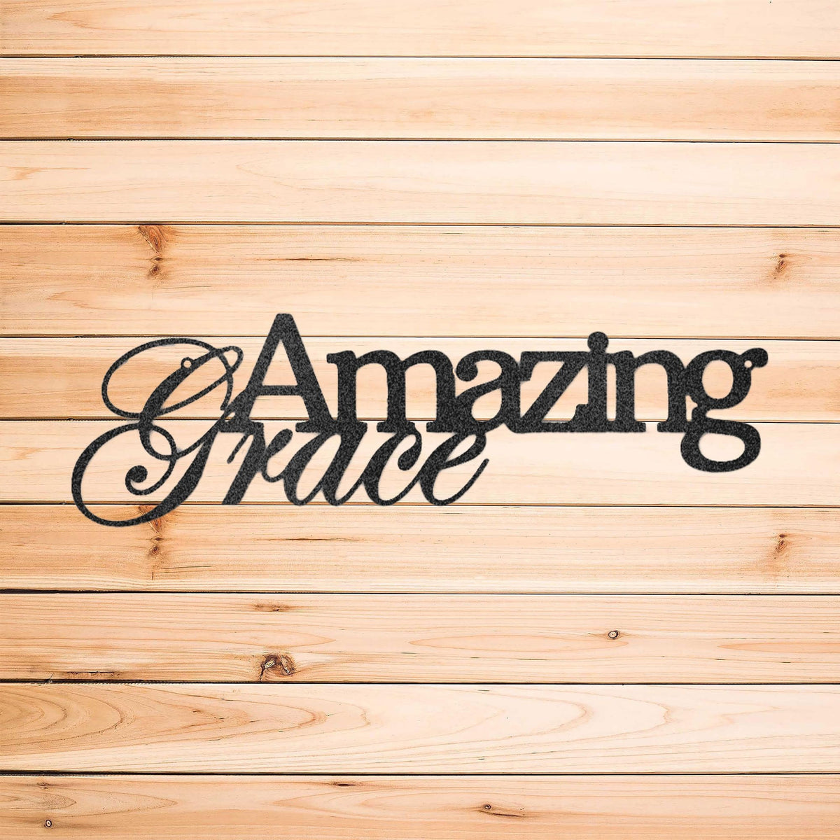 Amazing Grace Steel Wall Sign Art Metal Kitchen Nursery Bedroom Church Chapel Housewarming Wedding Anniversary Christian Gift