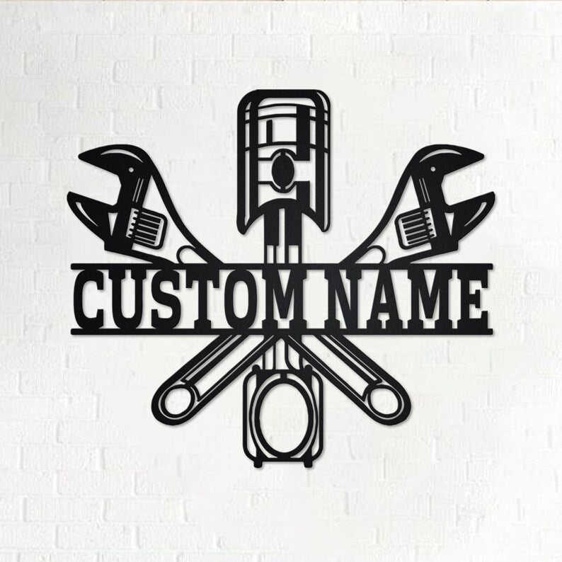 Custom Mechanic Personalized Mechanic Name Sign Decoration For Room Mechanic Metal Custom Mechanic Mechanic