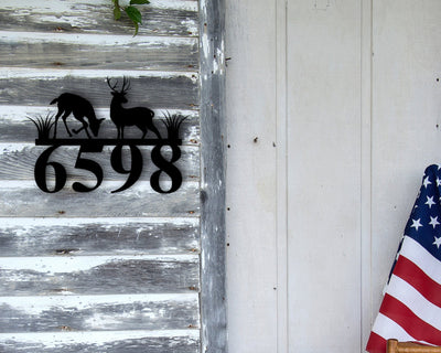 Custom Rustic Metal Address Sign Wilderness Sign Metal House Number Sign Outdoor Gift Ideas Address Plaque Housewarming Gift