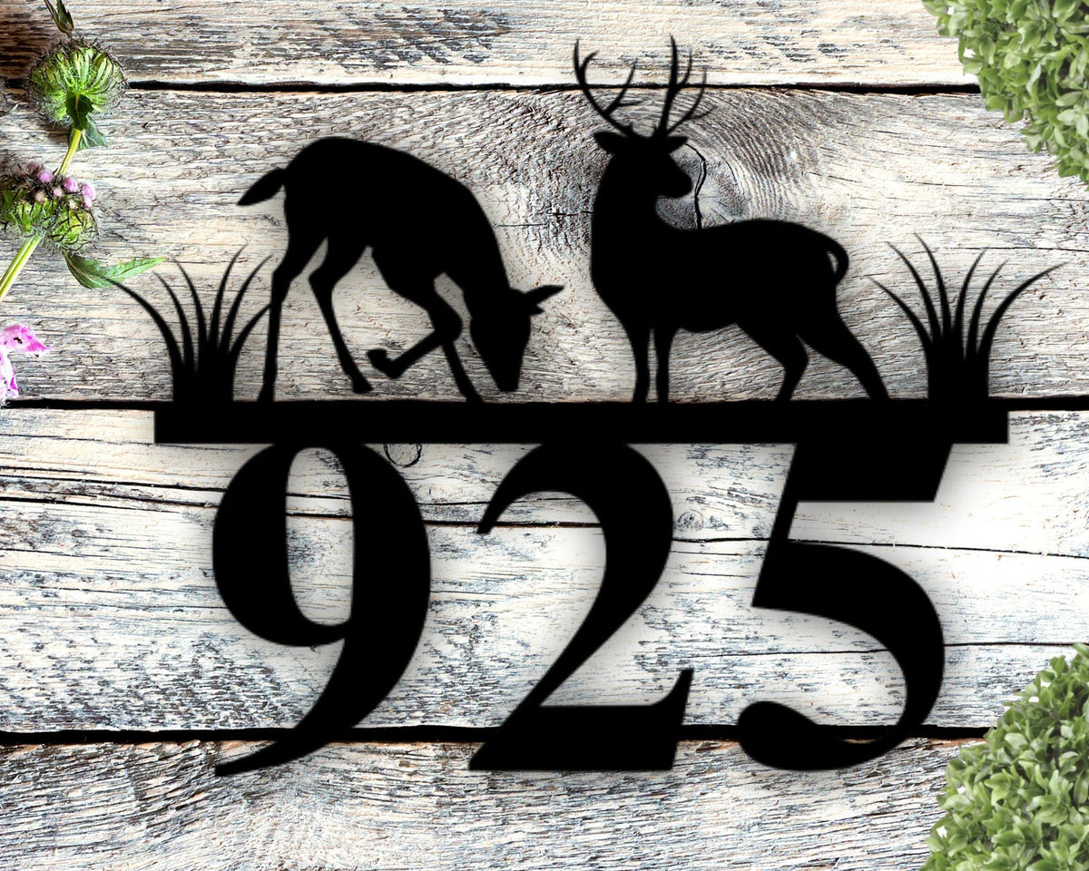 Custom Rustic Metal Address Sign Wilderness Sign Metal House Number Sign Outdoor Gift Ideas Address Plaque Housewarming Gift