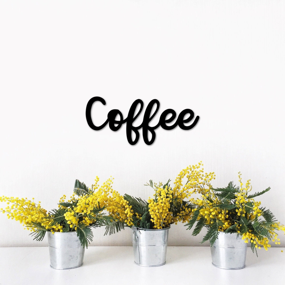 Coffee Word Sign Metal Farmhouse Kitchen Decor Coffee Station Metal Words Coffee Mug Coffee Art Gift For Her