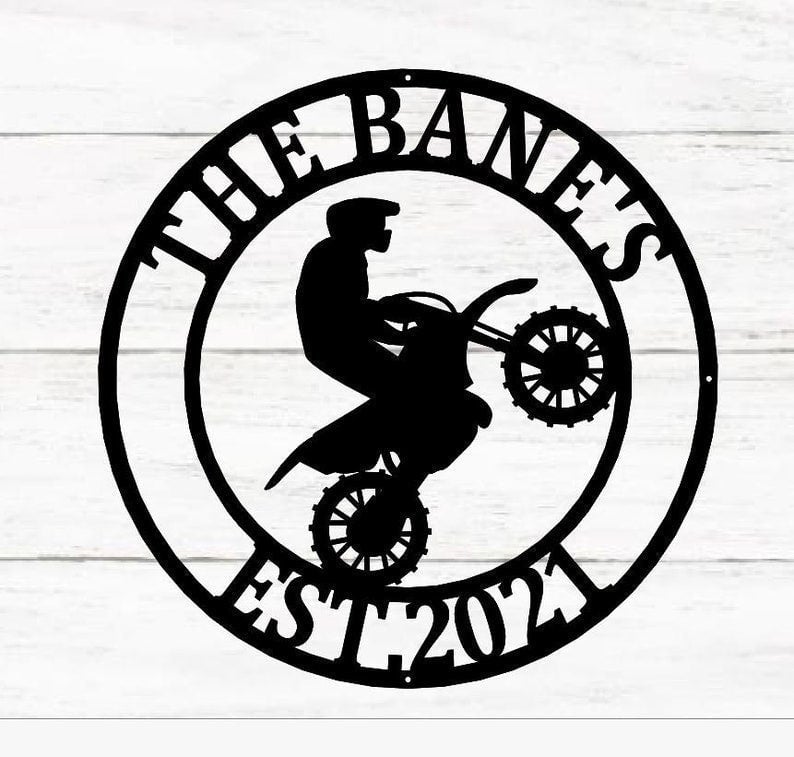 Dirt Bike Rider Name Sign Motocross Racing Sign Boys Bedroom Decor Kids Dirt Bike Girls Dirt Bike Decor