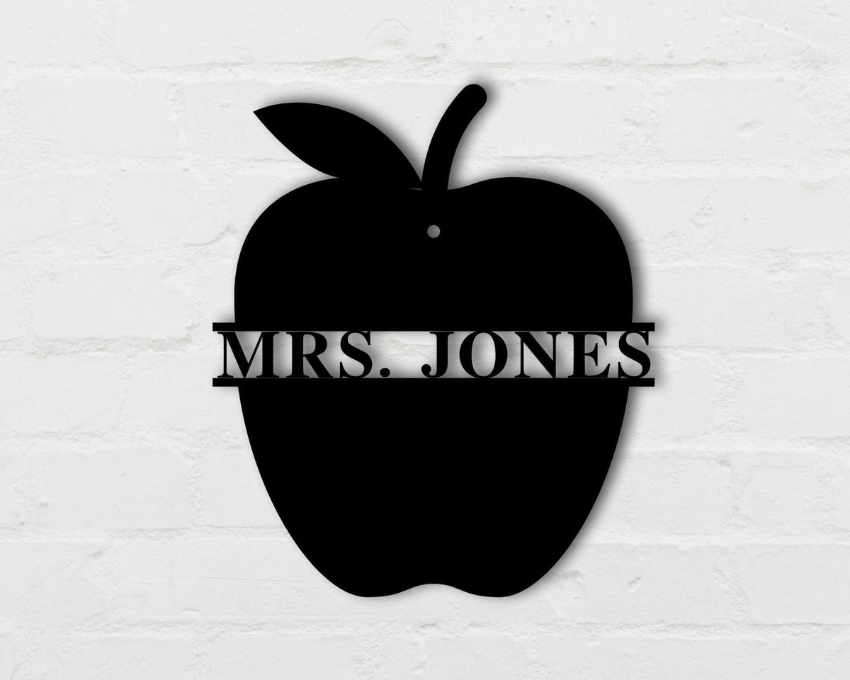 Custom Teacher Name Sign Personalized Apple Sign Back To School Gift Teacher Gift