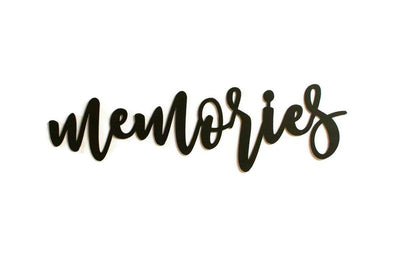 Memories Metal Wall Word Sign Metal Wall Decoration Inspirational Rustic Sign Farmhouse Modern Housewarming Gift