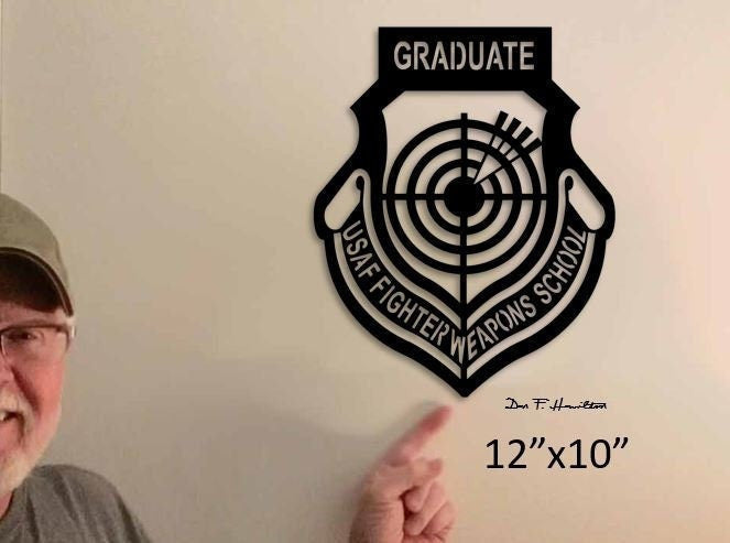 Usaf Fighter Weapons School Graduate Patch Metal Sign Cut Metal Sign Wall Decor