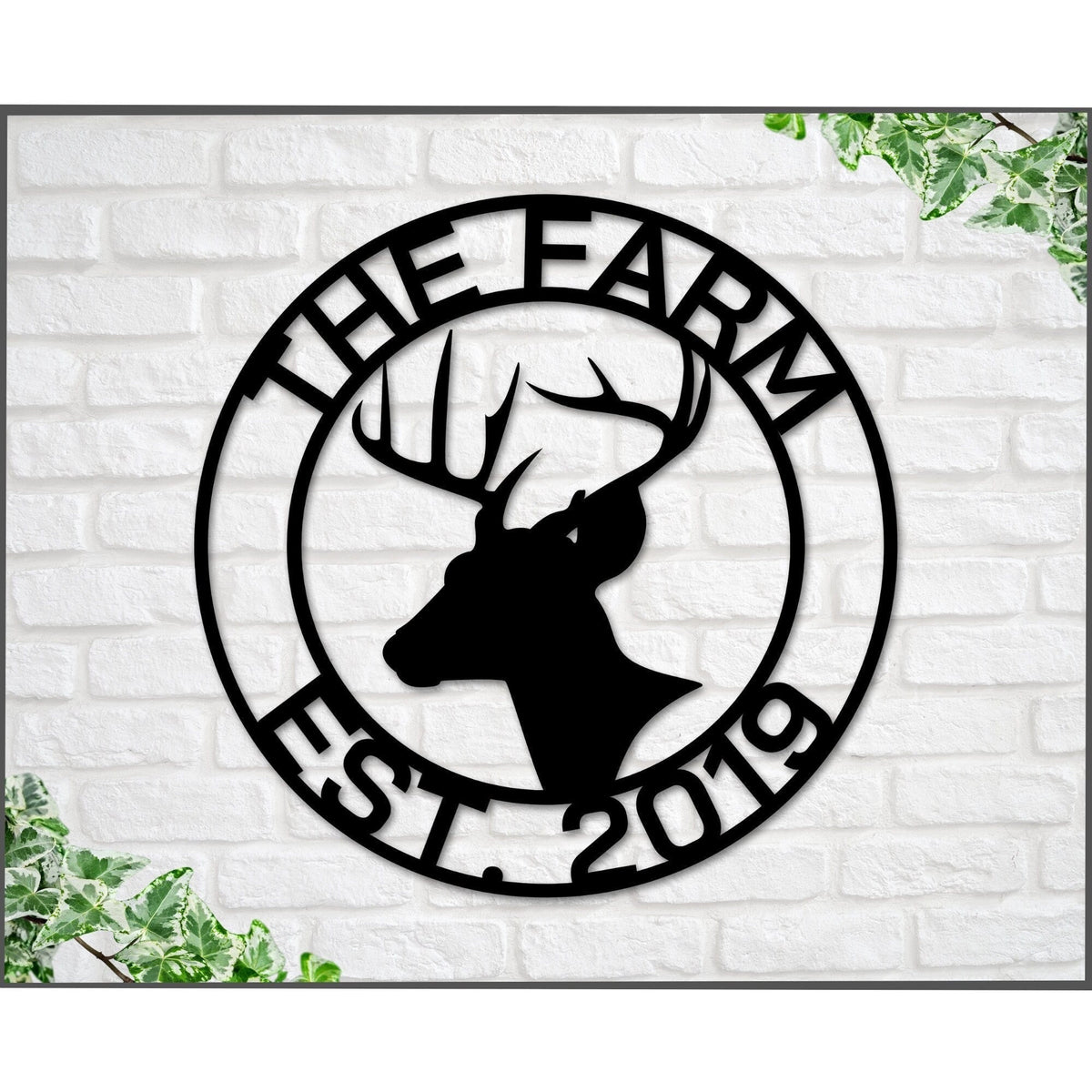 Ranch Sign Farm Sign Hunting Sign Deer Head Sign Metal Deer Sign Antler Decor Deer Camp Sign Last Name Sign Gift For Him Metal Sign
