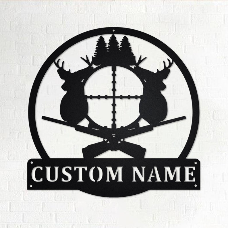 Custom Deer Hunting Personalized Deer Hunter Name Sign Decoration For Room Deer Hunting Custom Deer Hunter